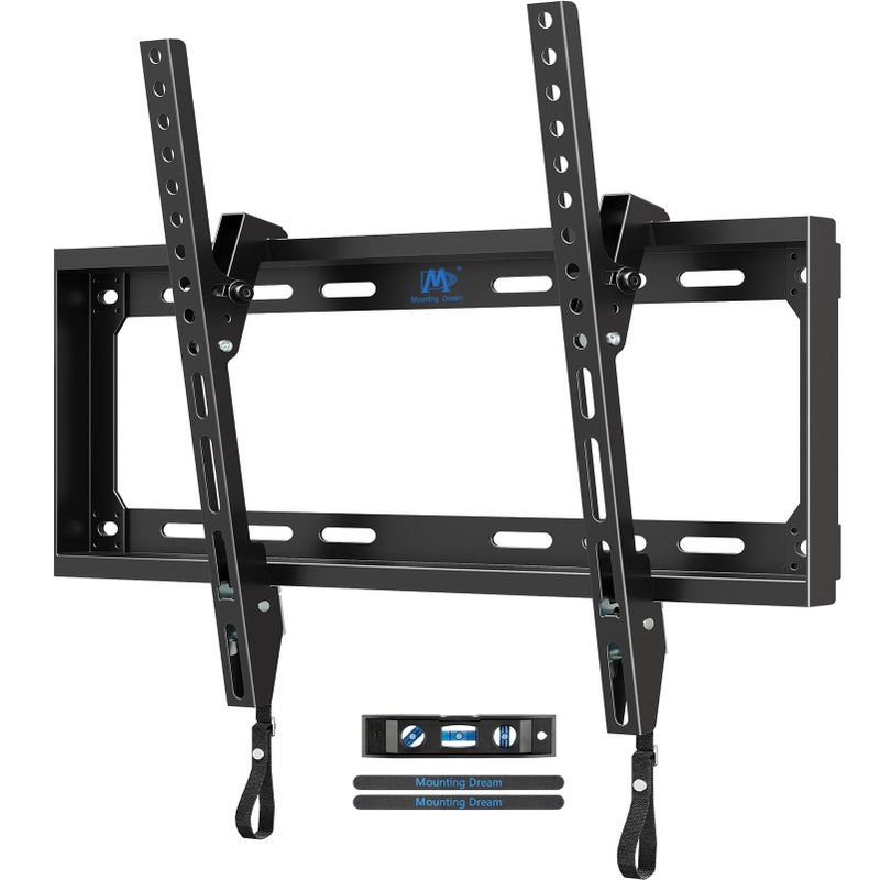 Mounting Dream Tilting TV Mounts for Most 26-60 Inch LED, LCD TVs up to VESA 400 x 400mm and 88 LBS Loading Capacity, TV Wall Mount with Unique Strap Design for Easily Lock and Release MD2268-MK - Image 1